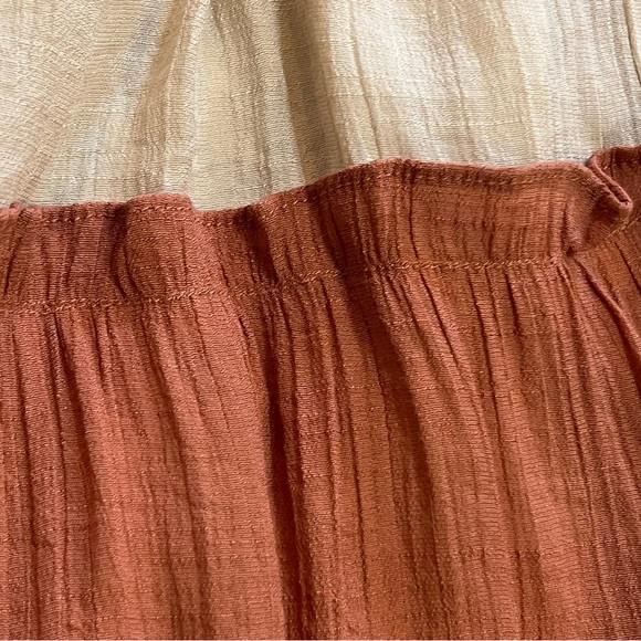 BLUE PEPPER long maxi dress size large gauze adjustable straps flowy lined - Picture 9 of 9